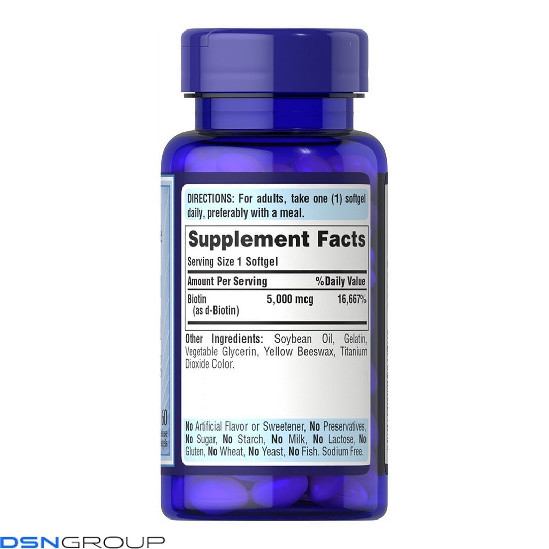 Biotin 5000 mcg - 60 softgels