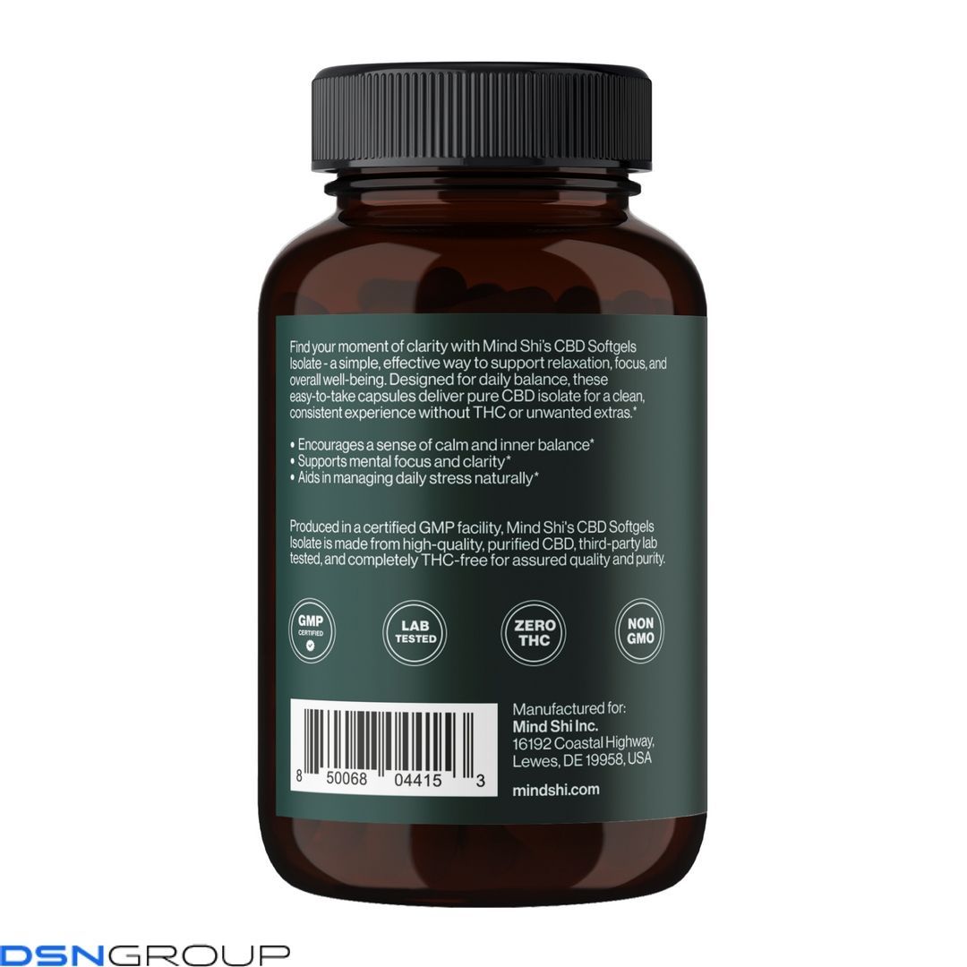 CBD Isolate 1500 mg - 60 softgels (Пошкоджена етикетка)