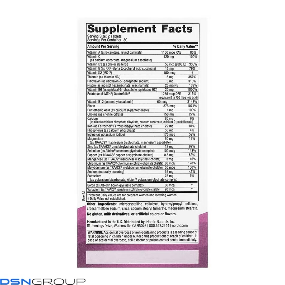 Prenatal Multivitamin - 60 tabs