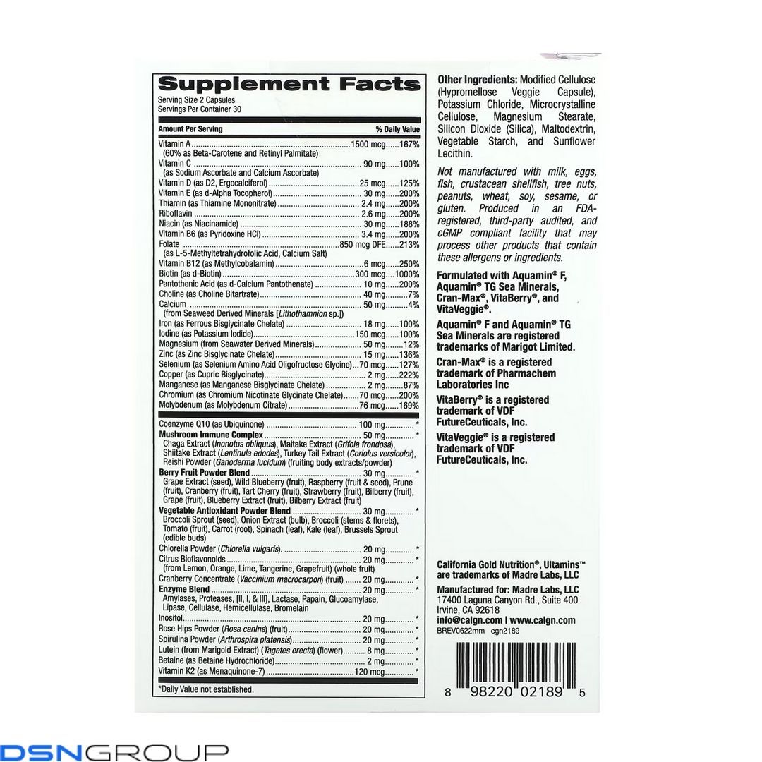 Ultamins Wooman Multivitamin - 60 vcaps