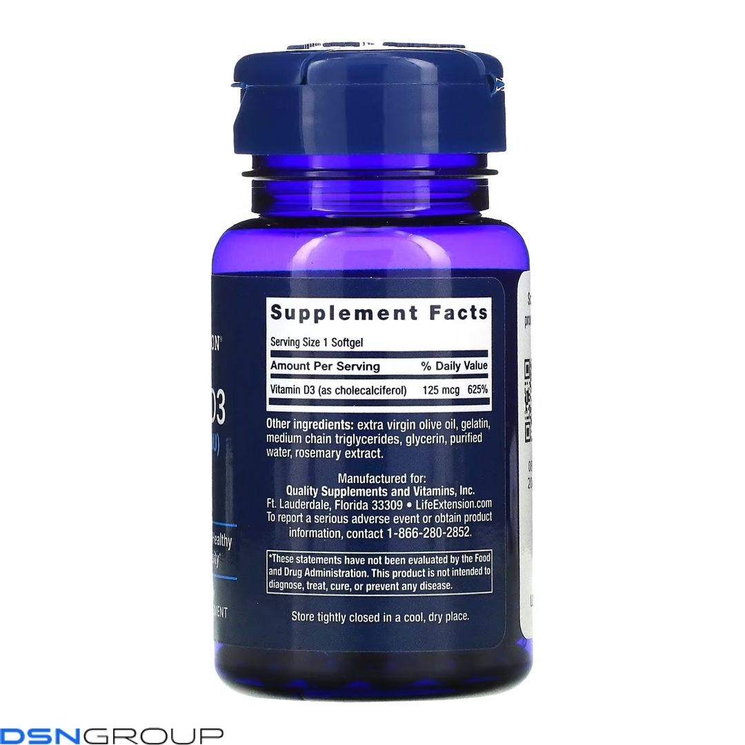 Vitamin D3 125 mcg (5000 IU) - 60 softgels