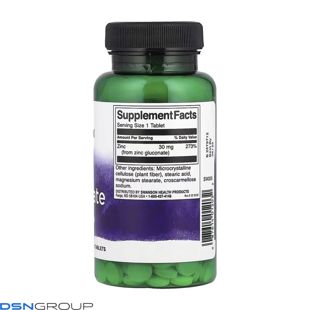 Zinc Gluconate 30 mg - 250 tabs