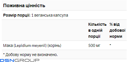 (12.02 Ожидание) Maca 500mg - 100vcaps