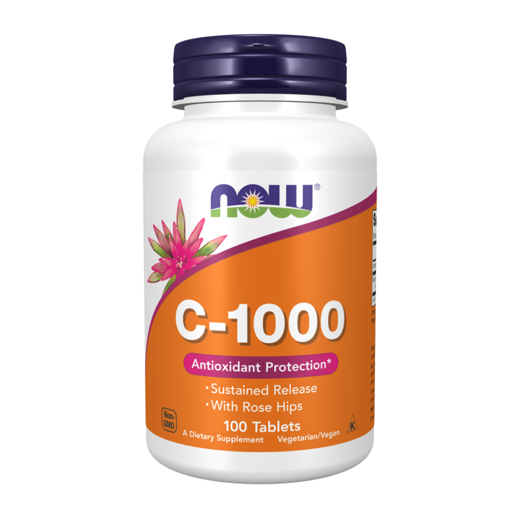Вітамін C 1000 мг Now Foods C-1000 з шипшиною, пролонгована дія, 100 таблеток