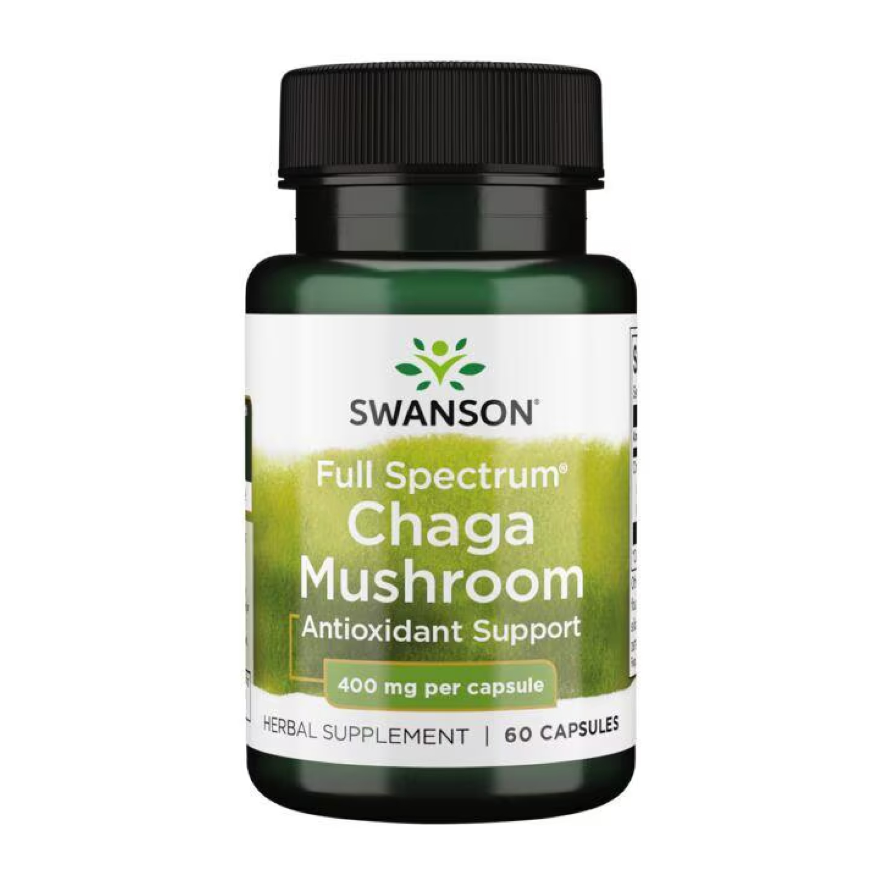 Чага гриб в капсулах Swanson Full Spectrum 400 мг, 60 капсул