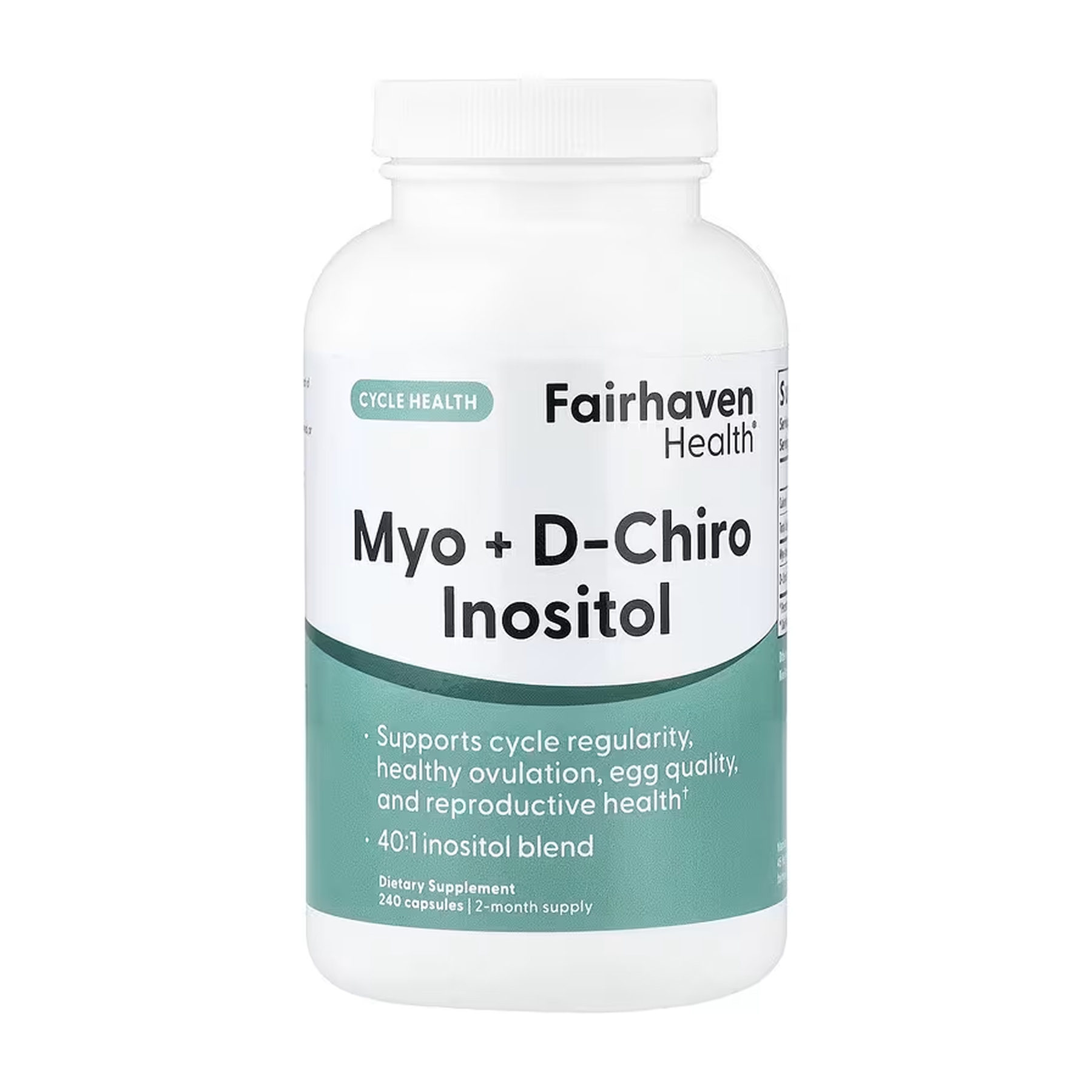 Інозитол Myo + D-Chiro Fairhaven Health, 240 капсул