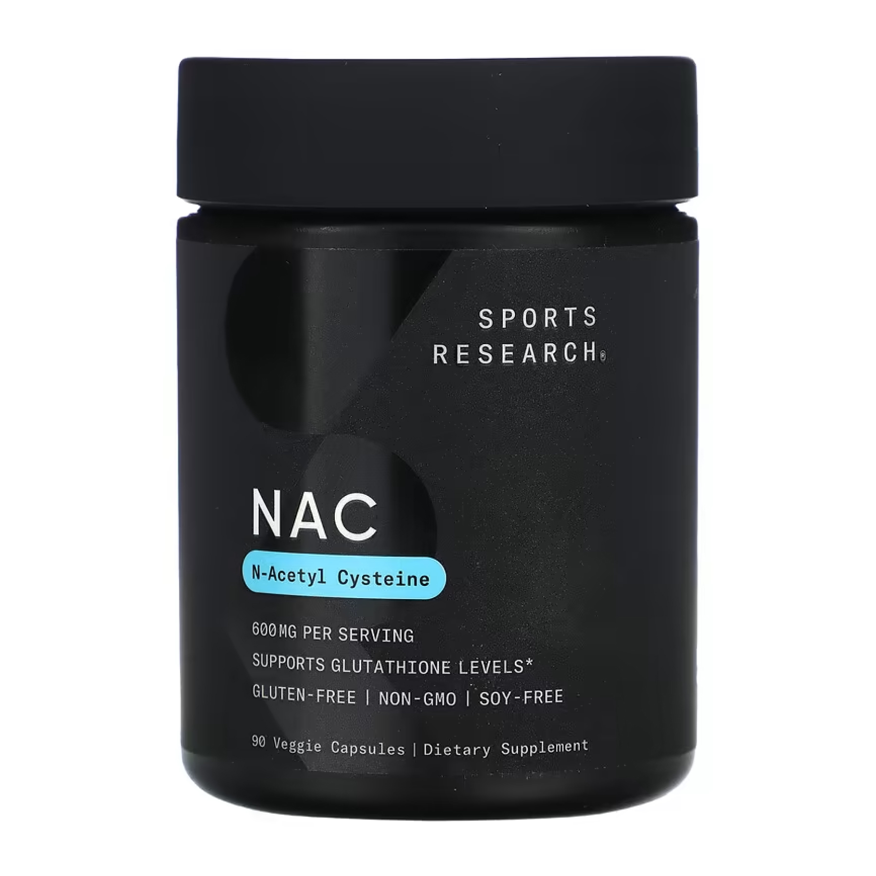 Sports Research NAC 600 мг, 90 рослинних капсул