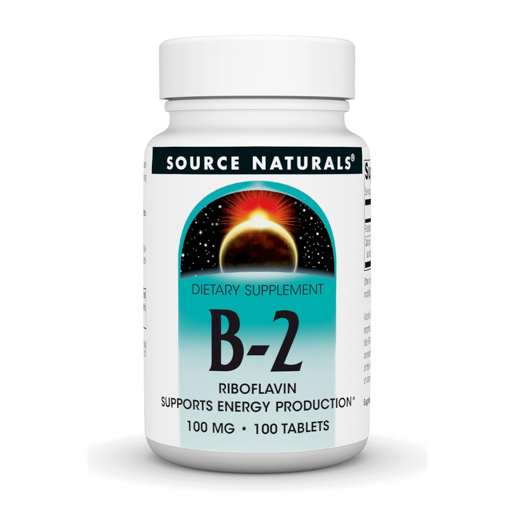 Вітамін B-2 (рибофлавін) Source Naturals, 100 мг, 100 таблеток