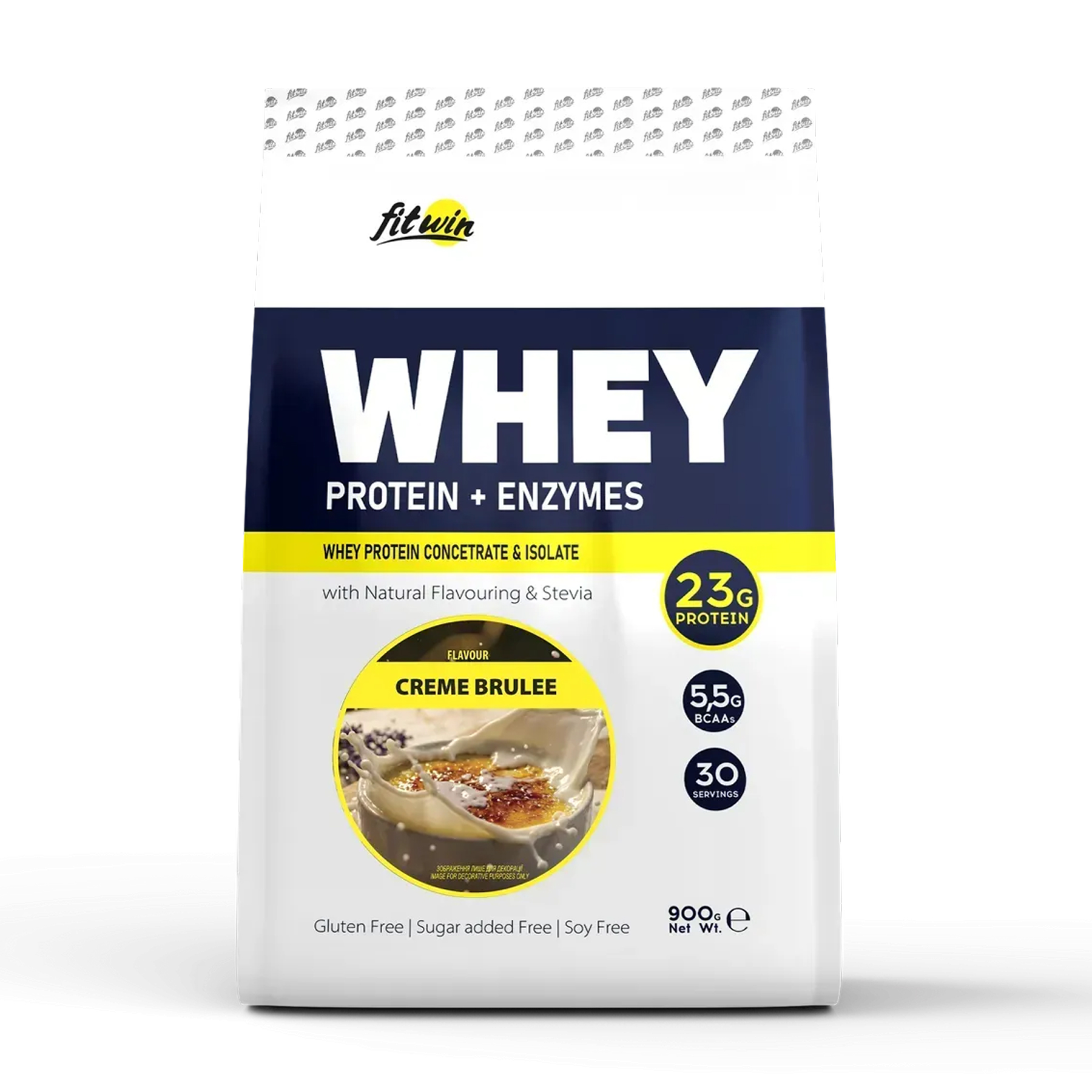 Сироватковий протеїн FitWin Whey крем-брюле 900 г