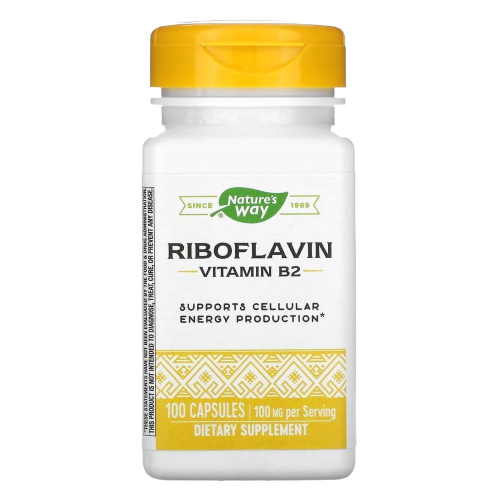 Riboflavin Vitamin B2 - 100 caps (Повреждена банка)