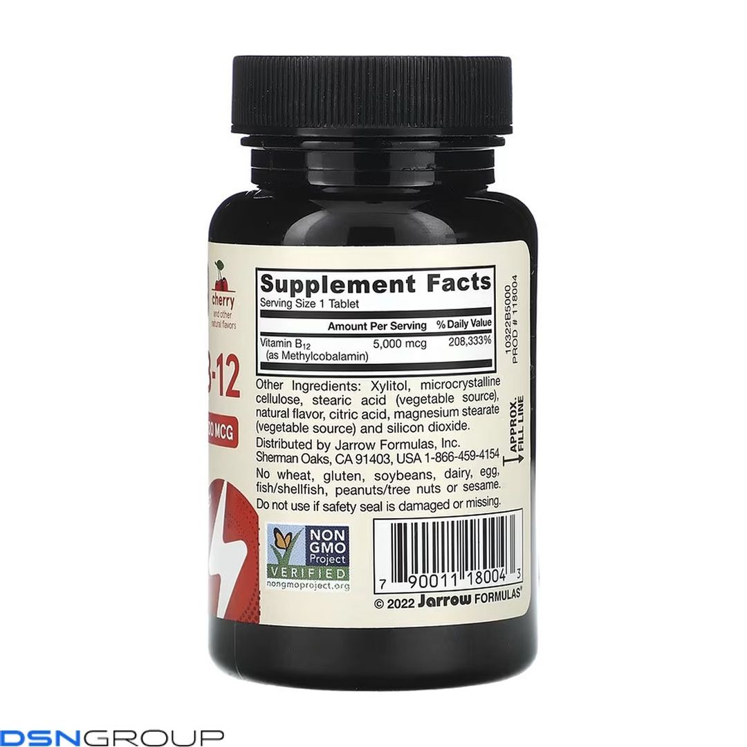 Methyl B-12 Methylcobalamin 5000mcg - 60 chewable tabs Cherry