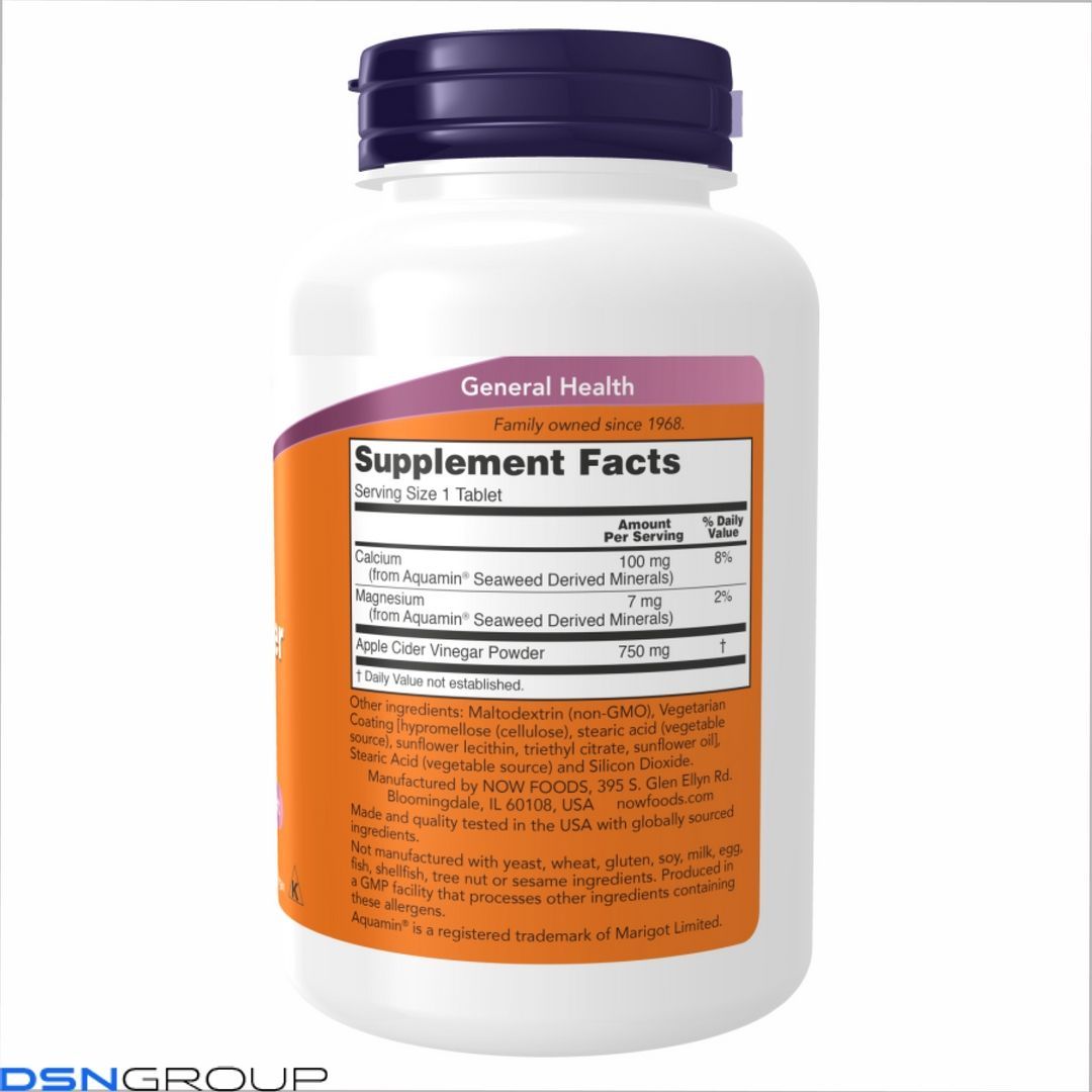 Apple Cider Vinegar 750 mg - 180 tabs