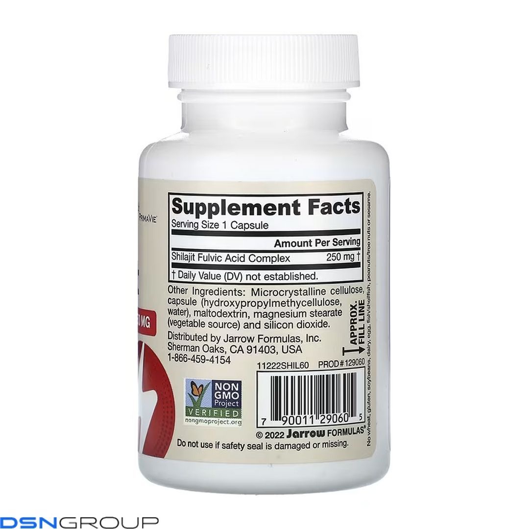 Vegan Shilajit Fulvic Acid Complex 250mg - 60 vcaps (Затертая дата)