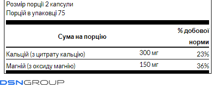 Calcium Citrate Plus Magnesium - 150caps (Пошкоджена банка)