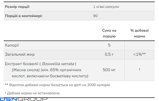Boswellia Extract 500 mg - 90 sgels 2022-10-0118 фото Boswellia Extract 500 mg - 90 sgels