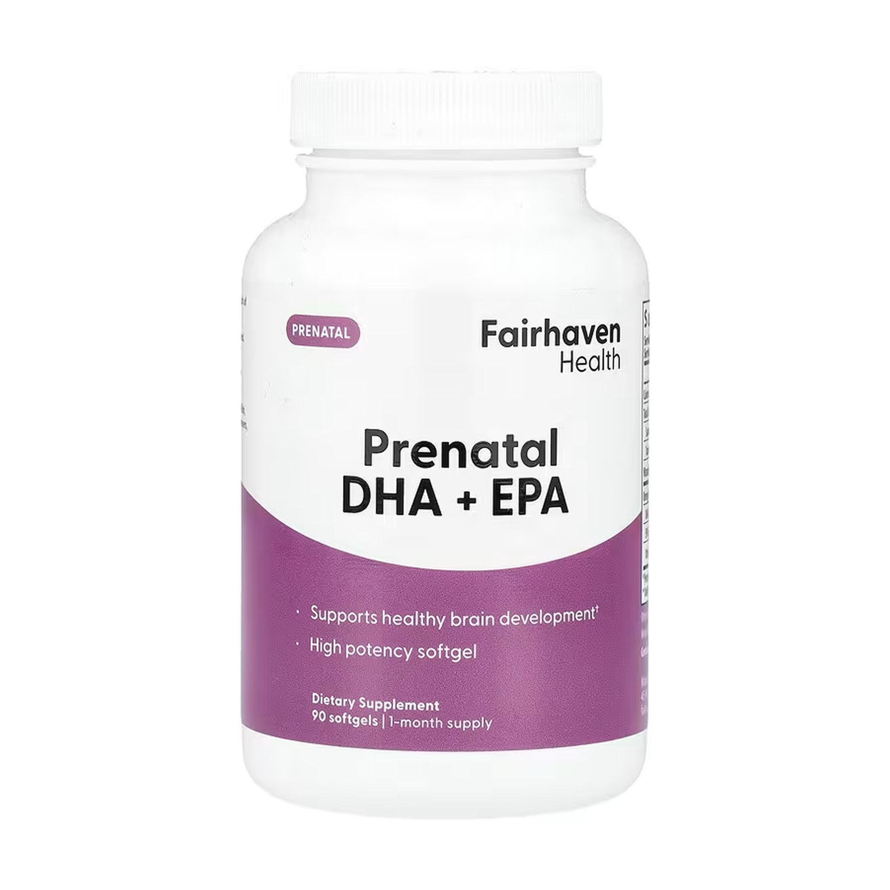 Пренатальна омега-3 DHA + EPA Fairhaven Health, 90 капсул