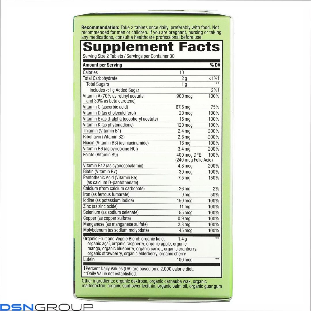 Alive Organic Garden Goodness Women - 60 tabs