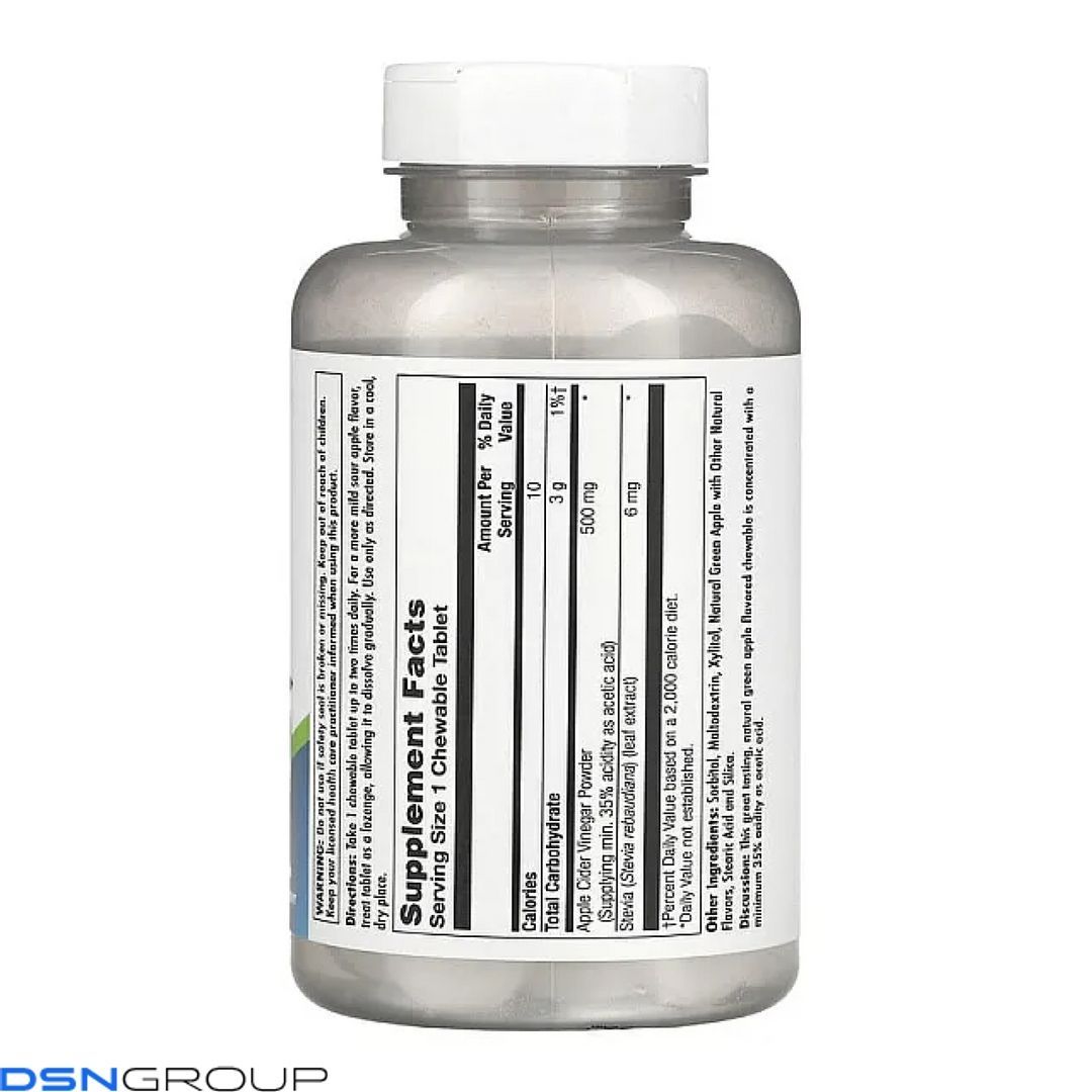 Apple Cider Vinegar 500mg - 60 chewables