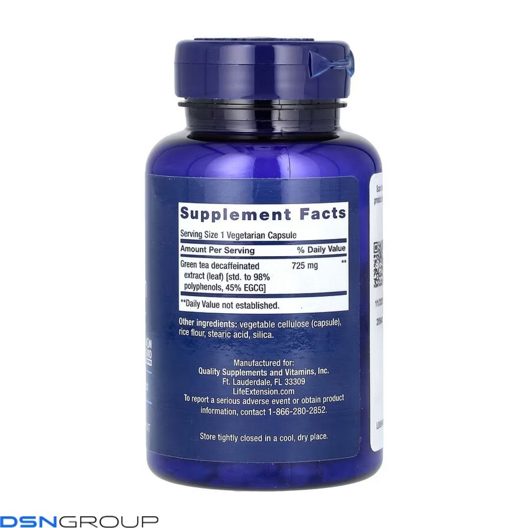 Decaffeinated Mega Green Tea Extract - 100 vcaps