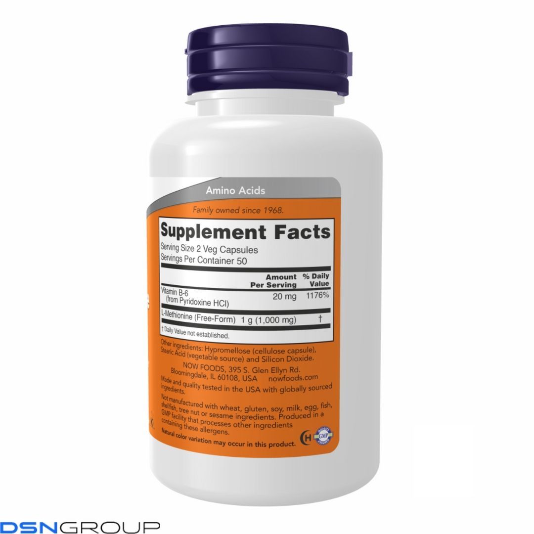 L-Methionine 500mg - 100 caps 2022-09-1170 фото L-Methionine 500mg - 100 caps