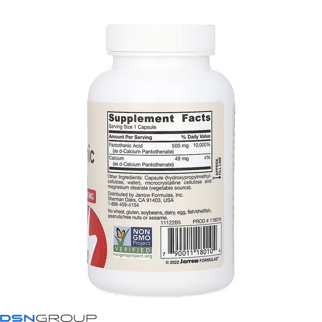 Pantothenic Acid 500mg - 100 vcaps