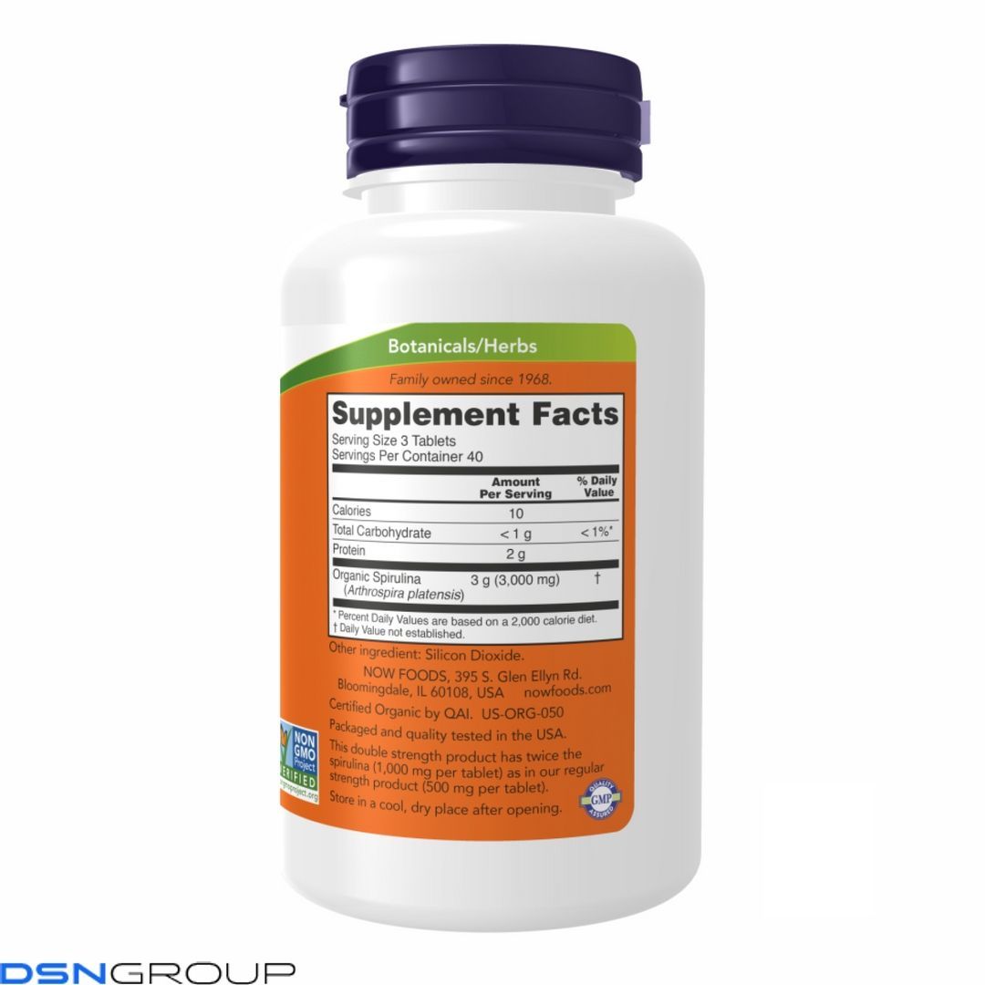 Spirulina 1000 mg - 120 tabs (Повреждена банка)