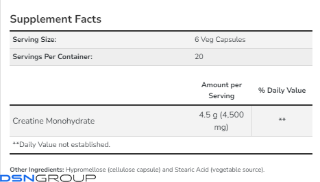 Creatine 750mg - 120 caps