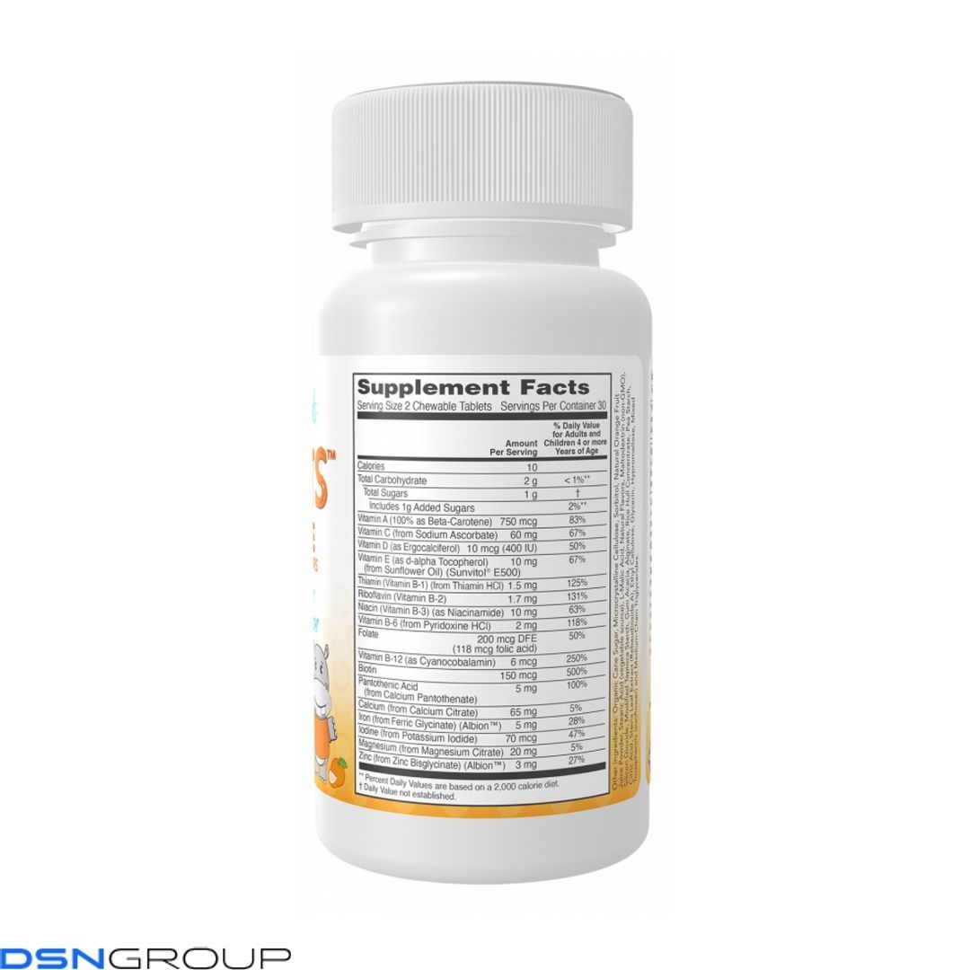 Kid Vits&trade; Juicy Orange Chewable - 60 tabs