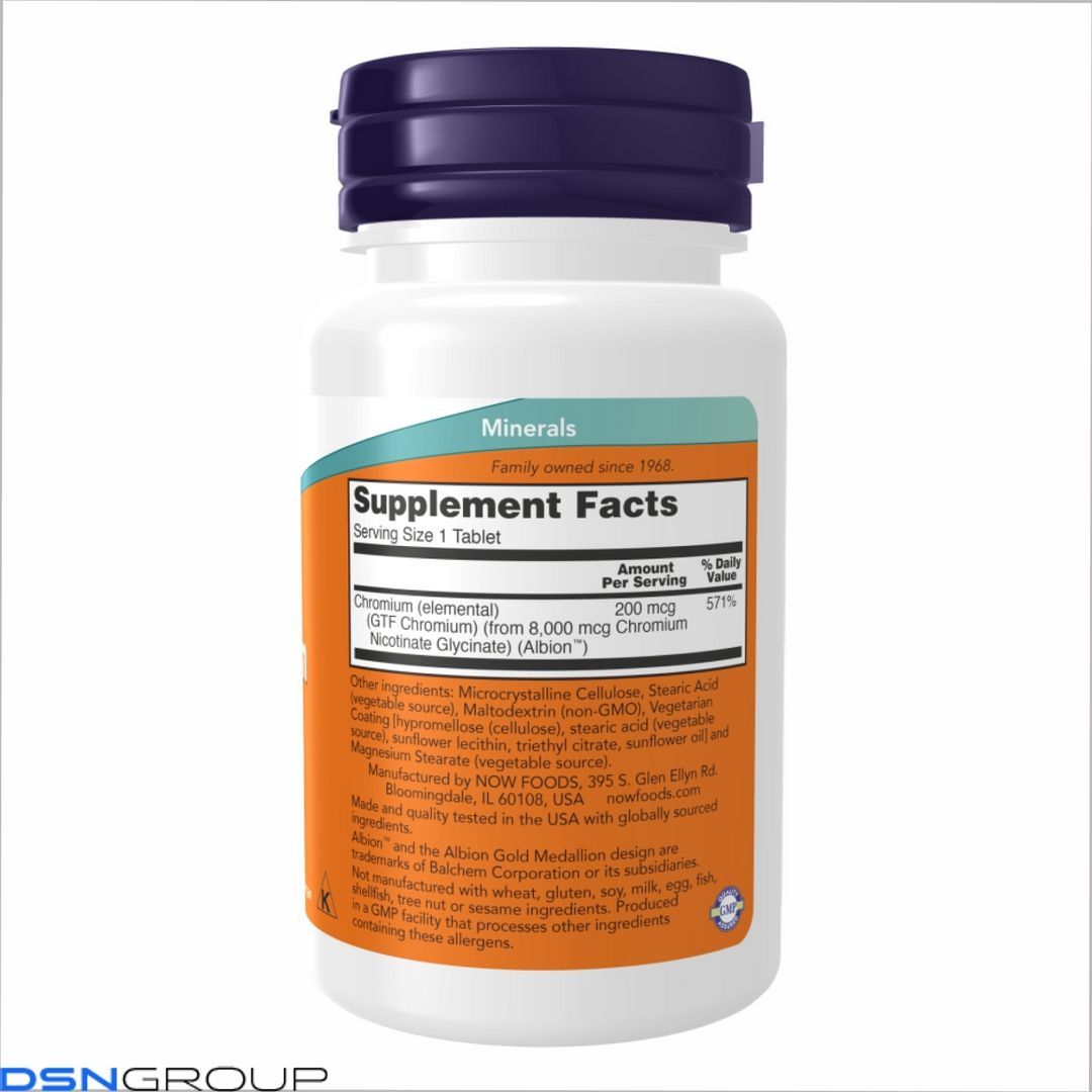 GTF Chromium 200mcg - 250 tabs
