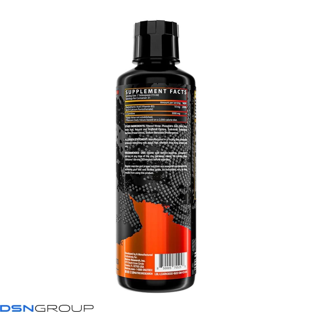 Liquid L-Carnitine 3000 - 480ml Orange Mango