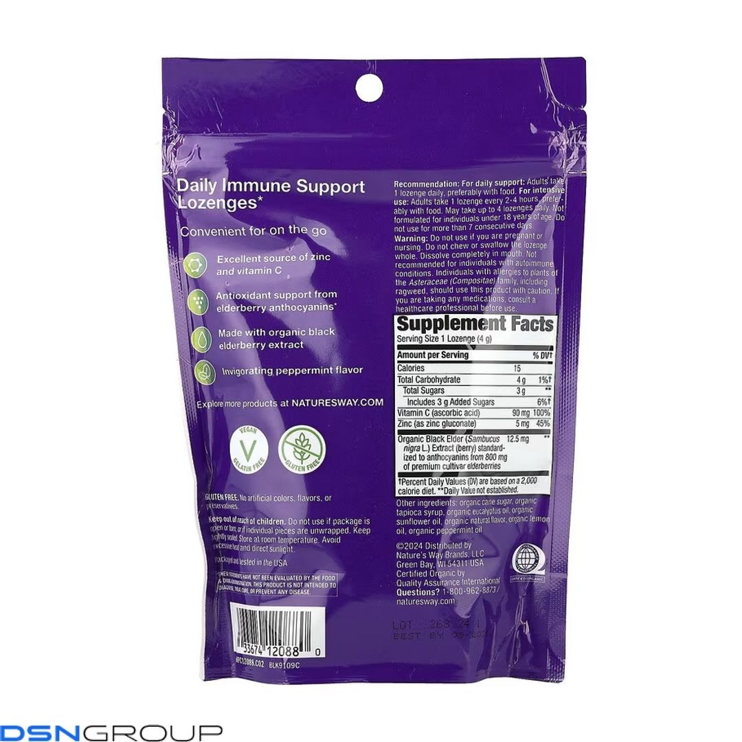 Sambucus Organic Lozenges Mint - 24 cnt