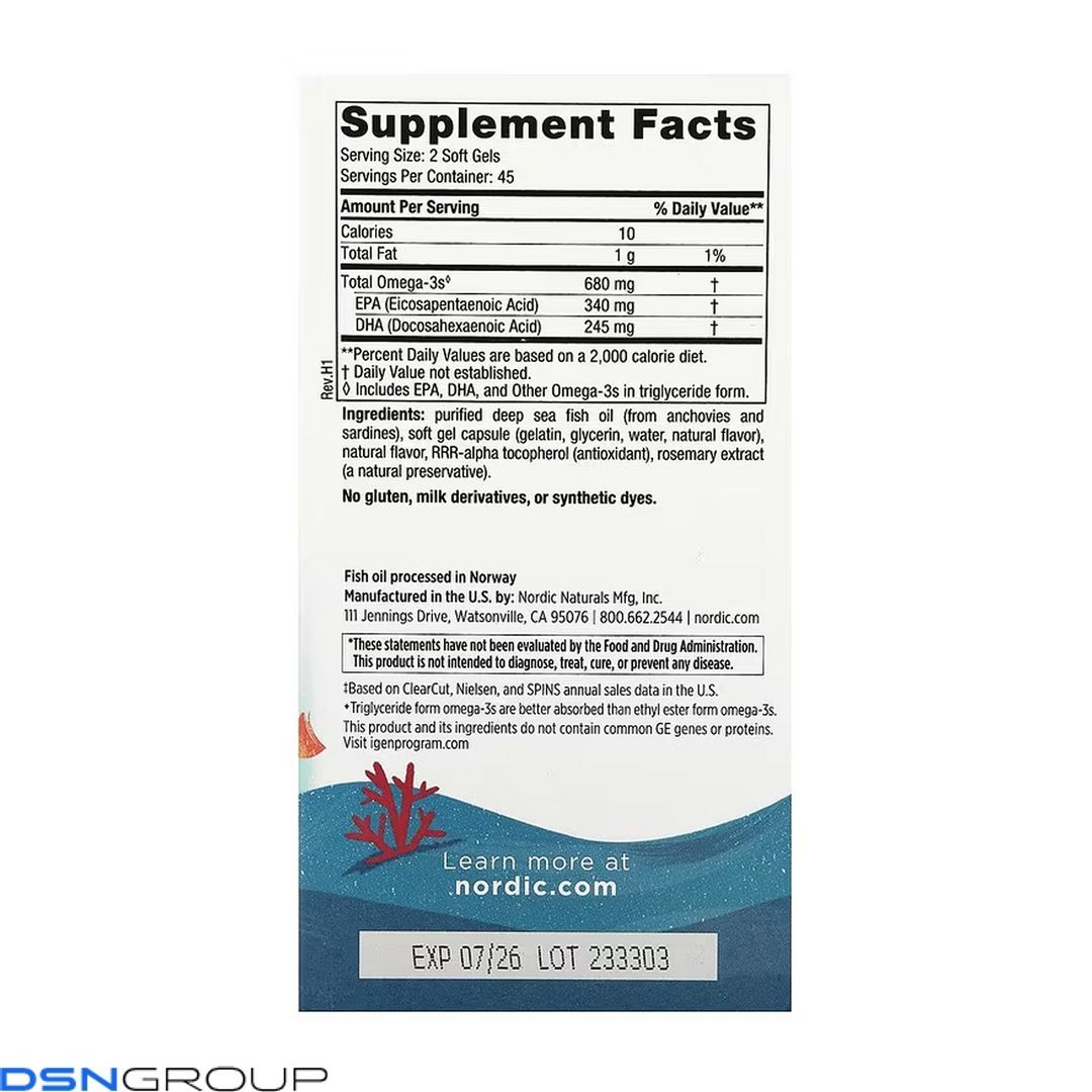Ultimate Omega Junior - 90 mini softgels