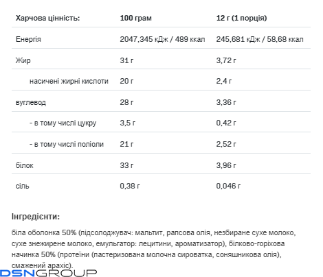 Nut Love 4Pieces - 48g White Choco Peanut (Поштучно)