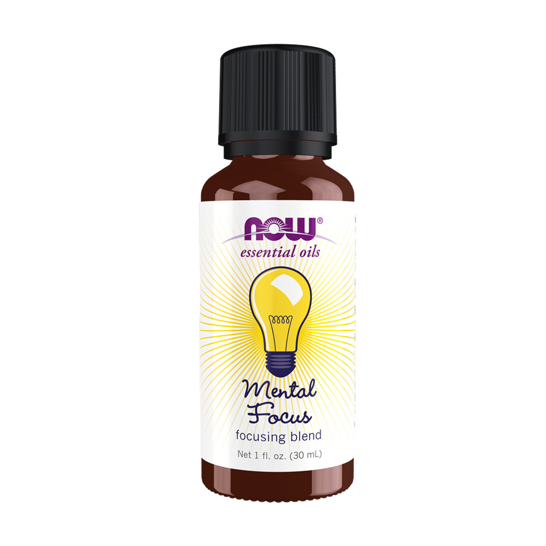 Суміш ефірних олій NOW Foods Mental Focus, 30 мл