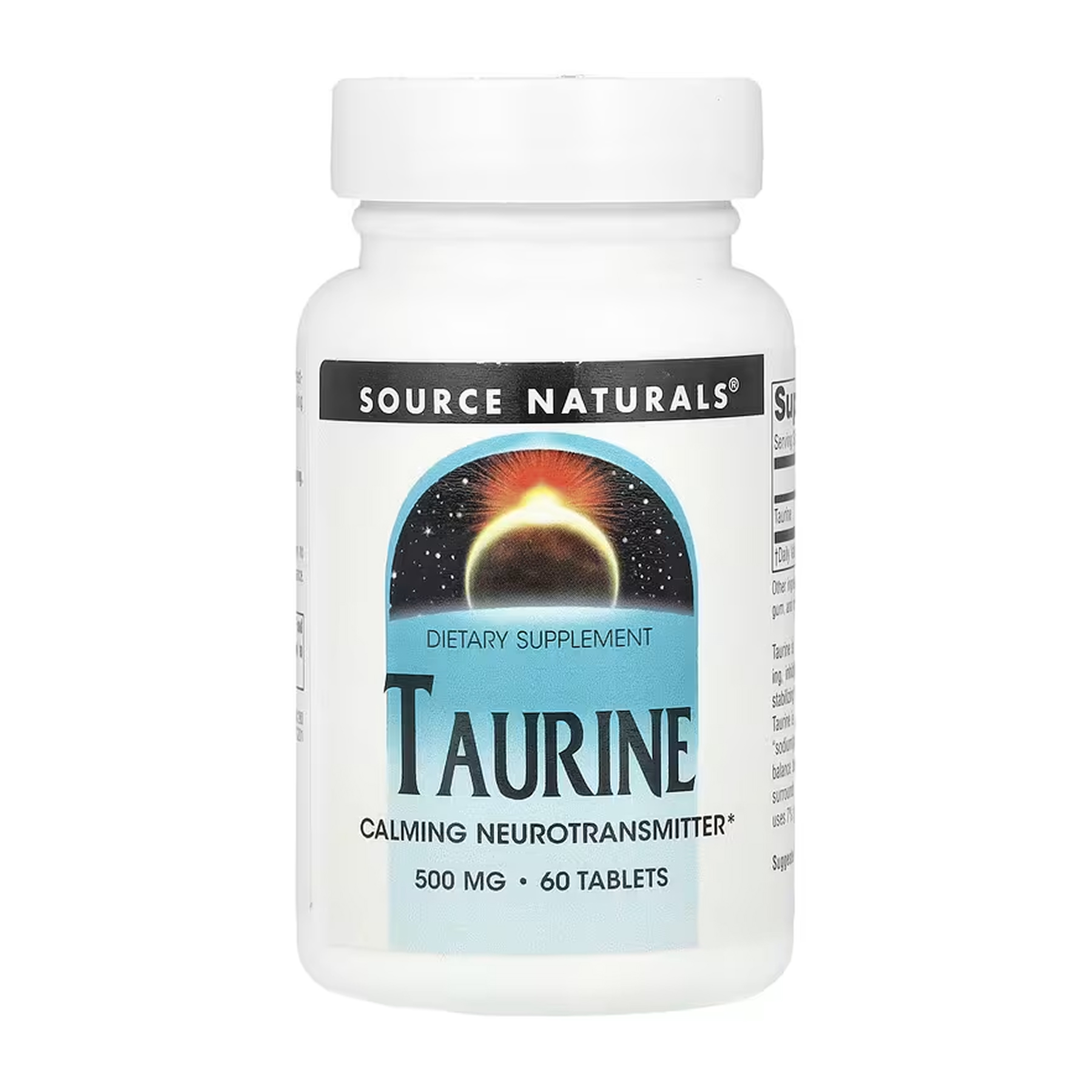 Таурин Source Naturals 500 мг, 60 таблеток