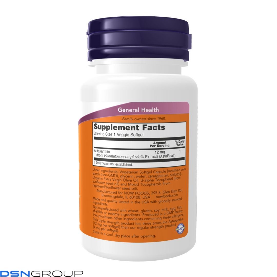 Astaxanthin 12 mg Triple Strength - 60 softgels