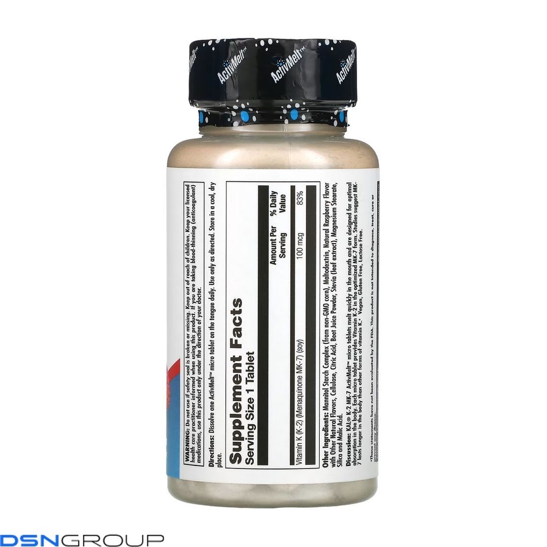 K-2 MK-7 ActivMelt 100 mcg - 60 tabs
