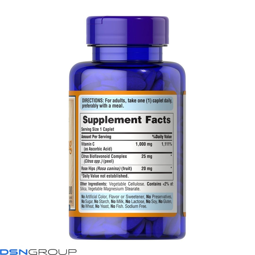Vitamin C-1000 mg with Bioflavonoids & Rose Hips - 100 caps
