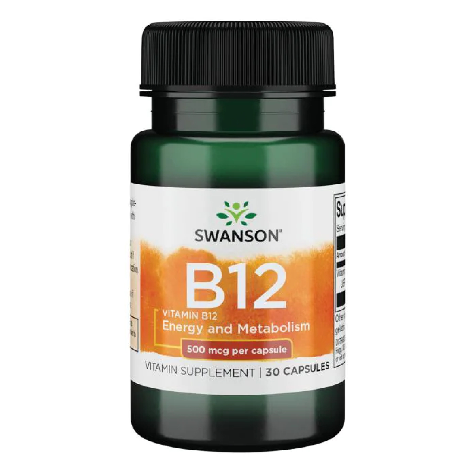 Вітамін B12 Swanson 500 мкг, 30 капсул