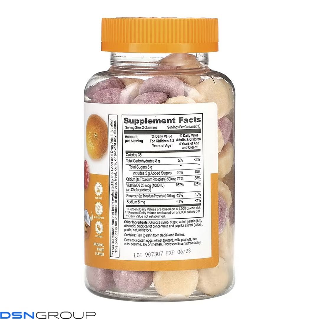 Calcium + Vitamin D Kids - 60 gummies (Пошкоджена кришка)