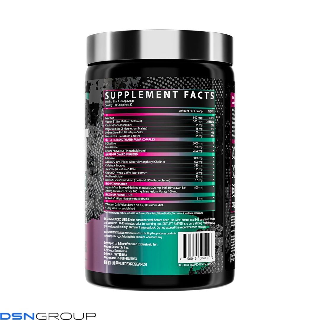 Outlift Amped - 440.3g Strawberry Watermelon
