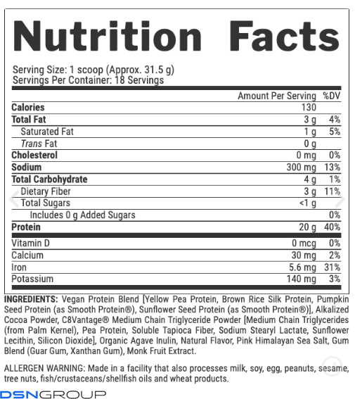 Plant Protein - 567g German Chocolate Cake
