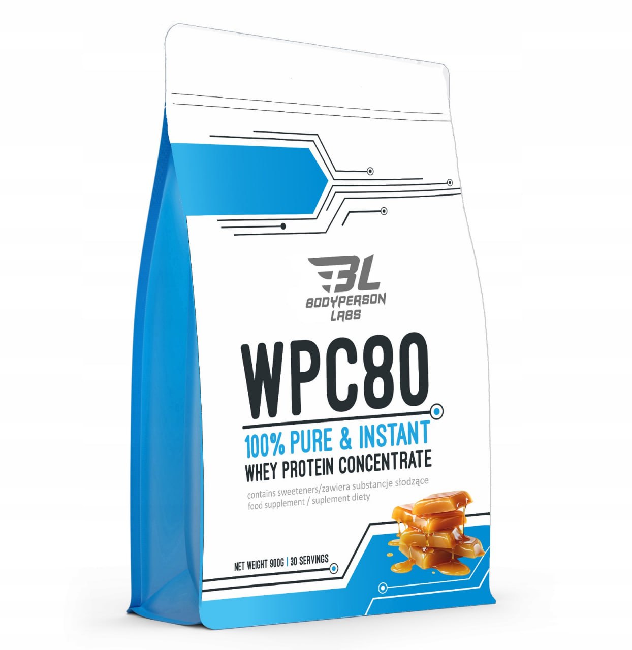 Протеїн Bodyperson Labs WPC80 солона карамель, 900 г