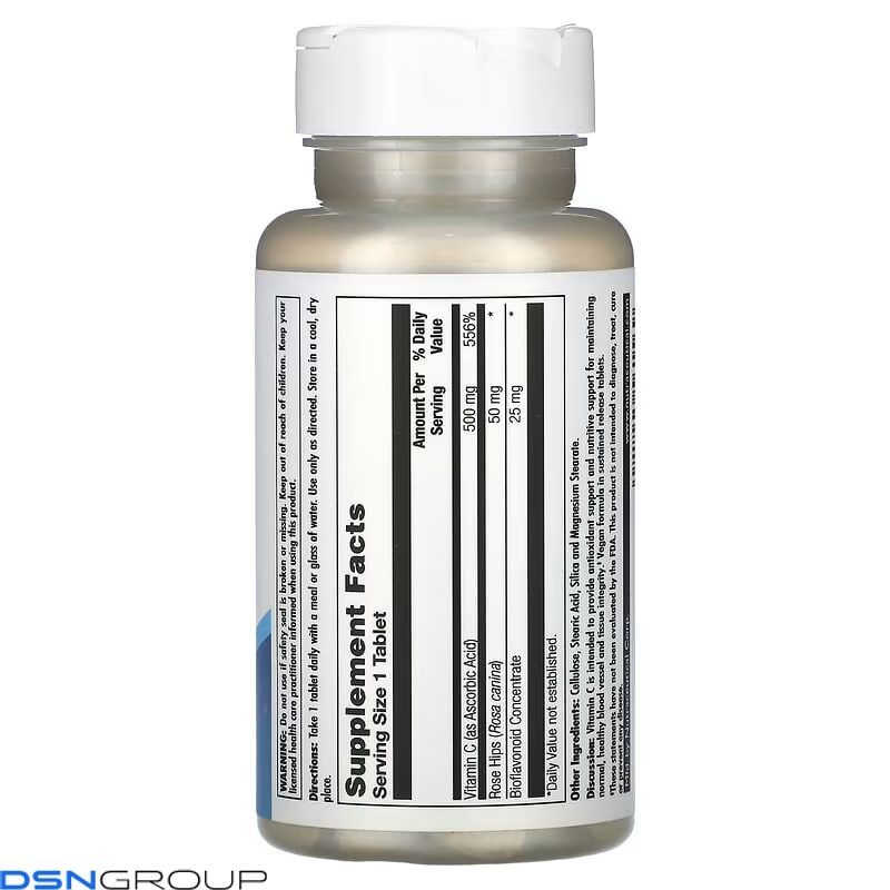 C 500 + Rose Hips & Bioflavonioids Sustained Release - 100 tabs