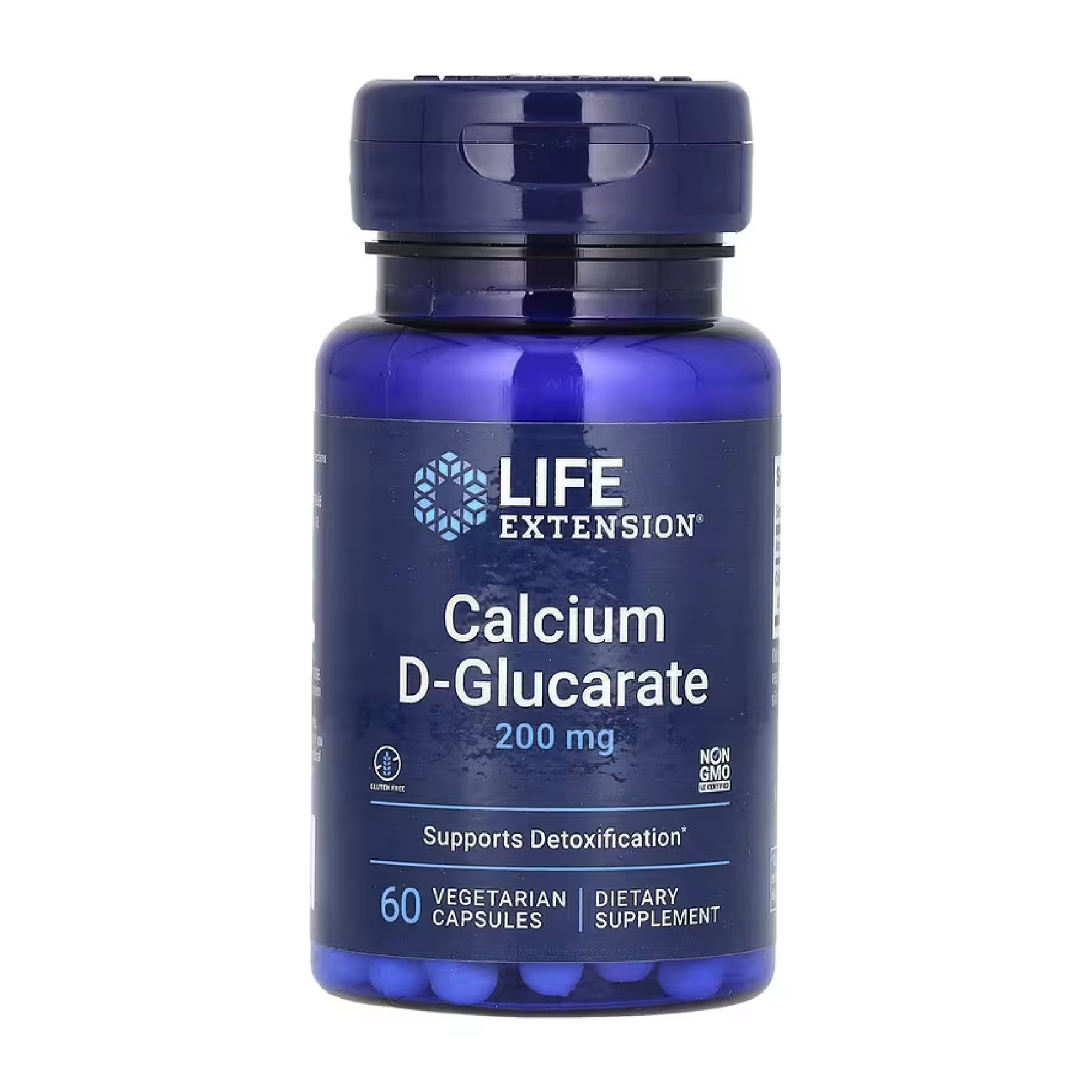 Кальцій D-глюкарат Life Extension, 200 мг, 60 капсул