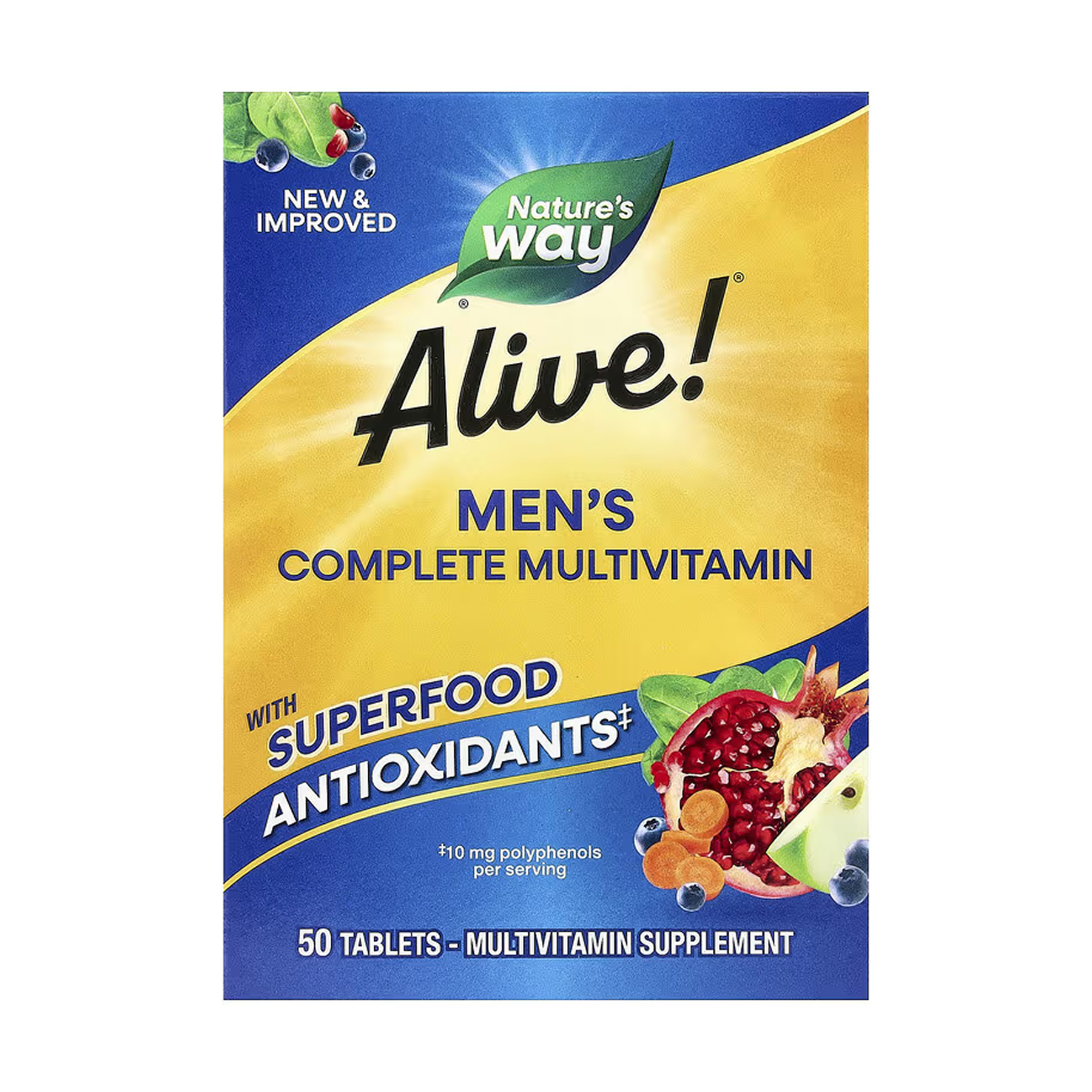 Мультивітамін Nature's Way Alive! Men's Complete для чоловіків, 50 таблеток