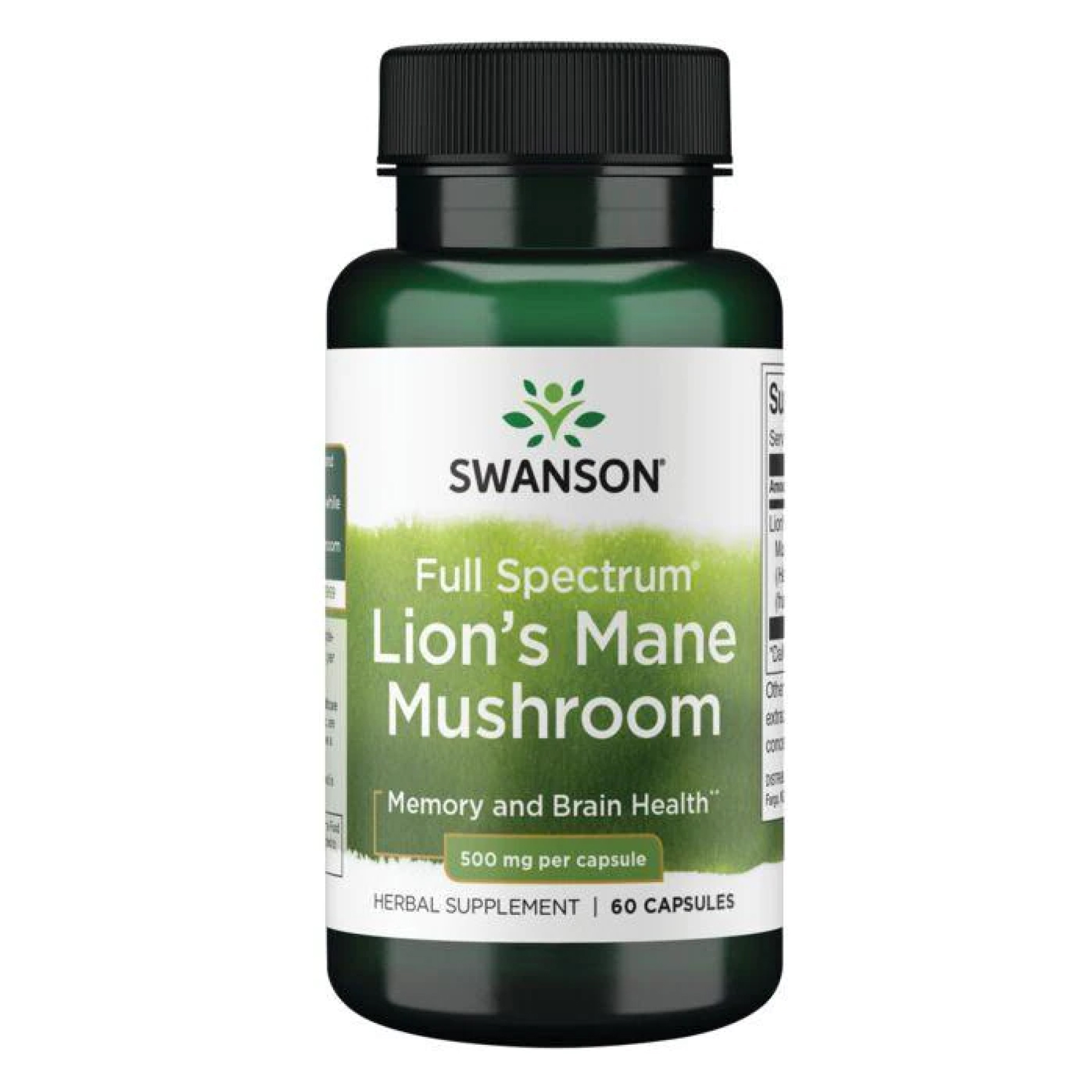 Swanson Full Spectrum, Їжовик гребінчастий (Lion's Mane) 500 мг, 60 капсул