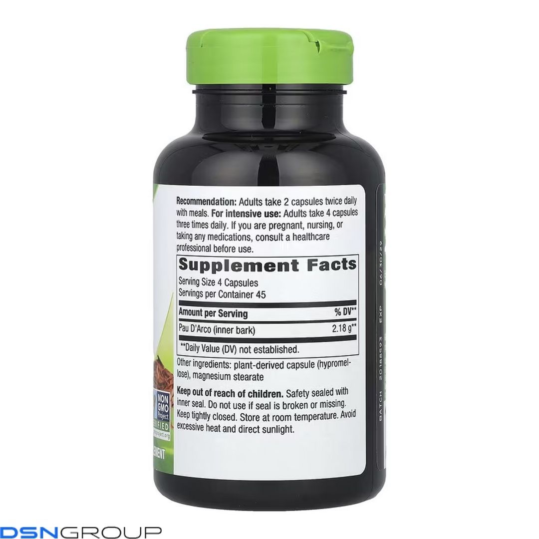 Pau D'Arco Inner Bark - 180 vcaps