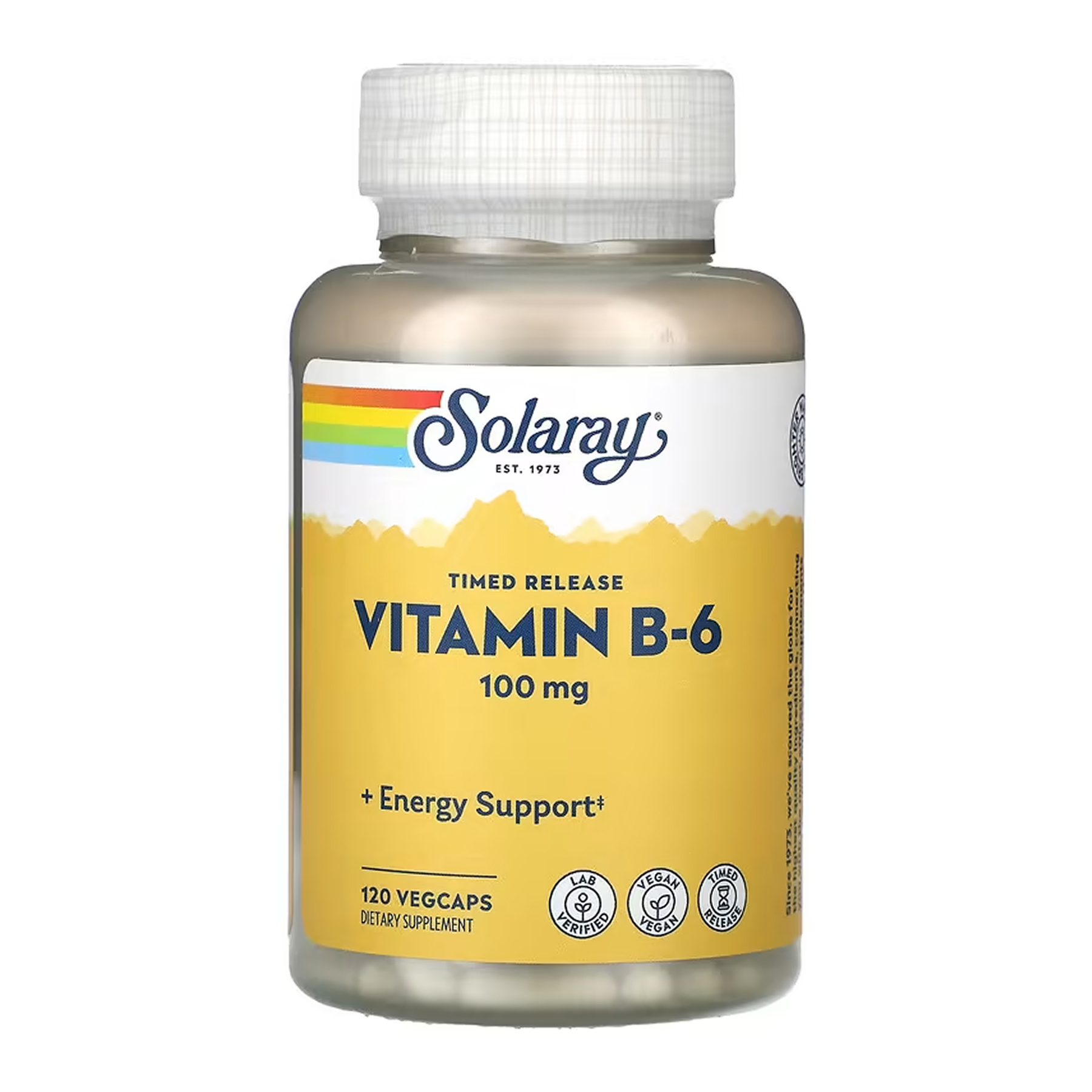 Вітамін B6 Solaray 100 мг, 120 капсул