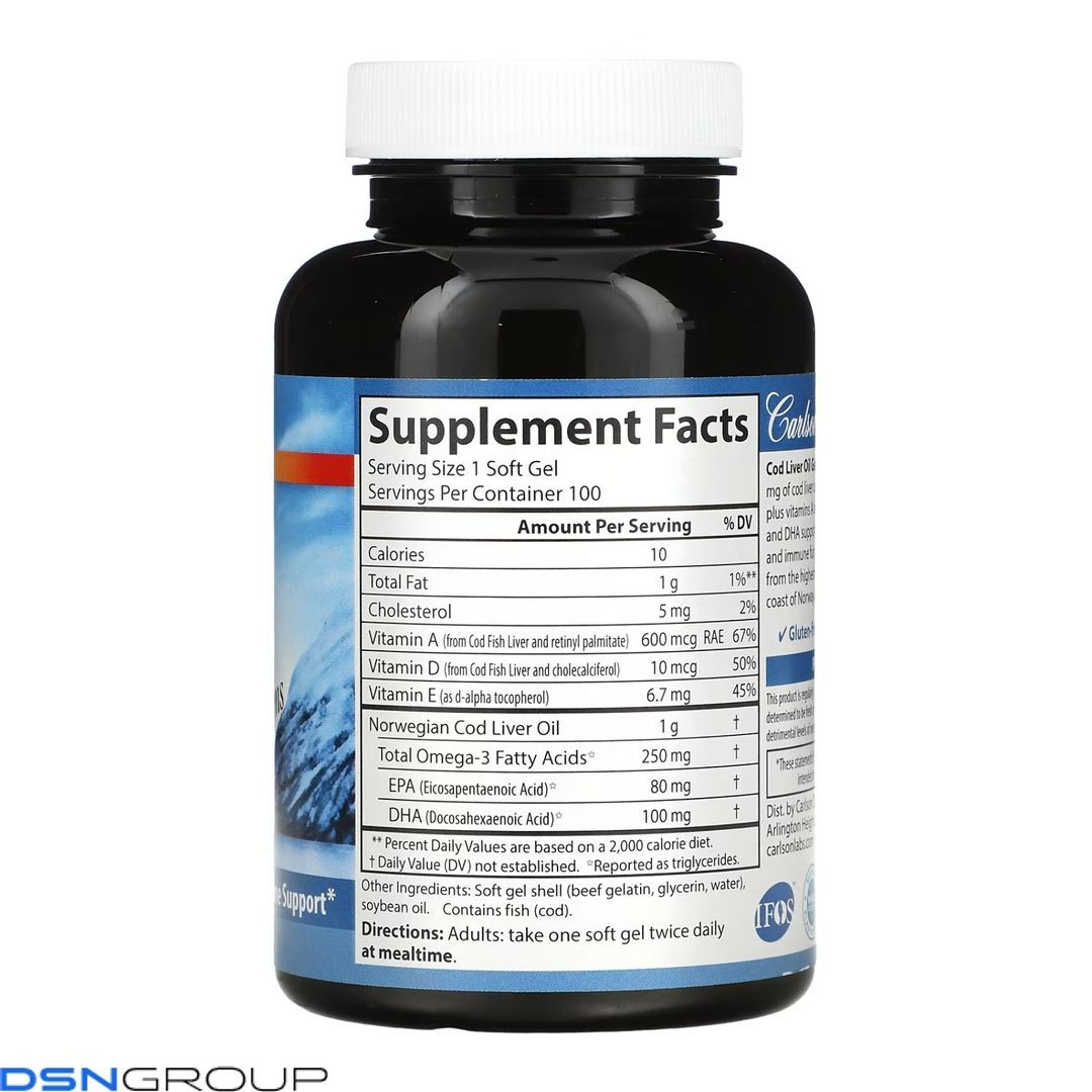 Cod Liver Oil Super 1000mg - 100 softgels